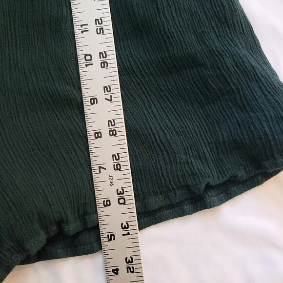 Purple Snow Romper Dark Green Textured and Lace Accents Off-Shoulder Medium - Picture 5 of 7